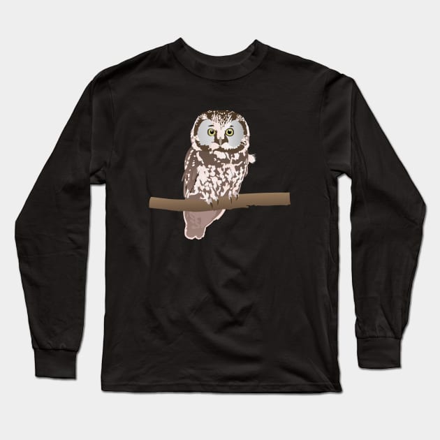 Owl Bird Long Sleeve T-Shirt by NorseTech